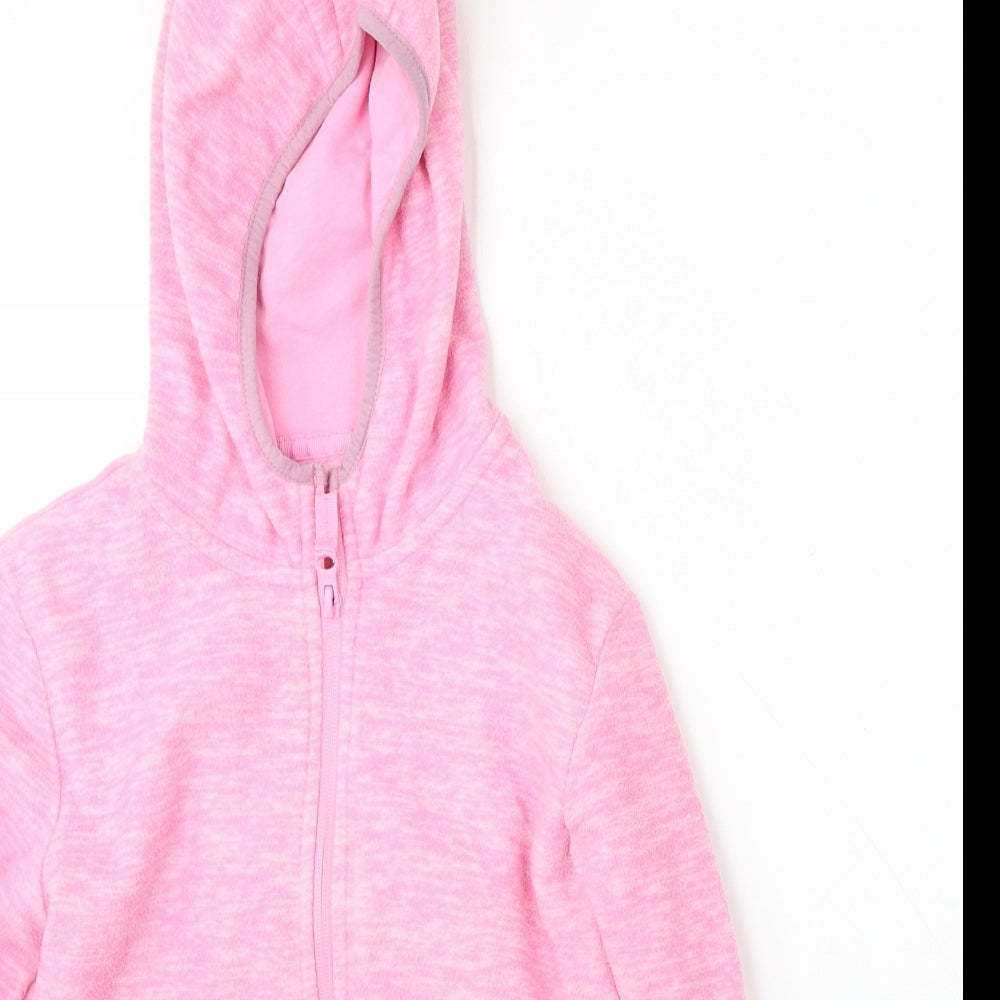 Dunnes Stores Girls Pink  Polyester Full Zip Hoodie Size 7-8 Years