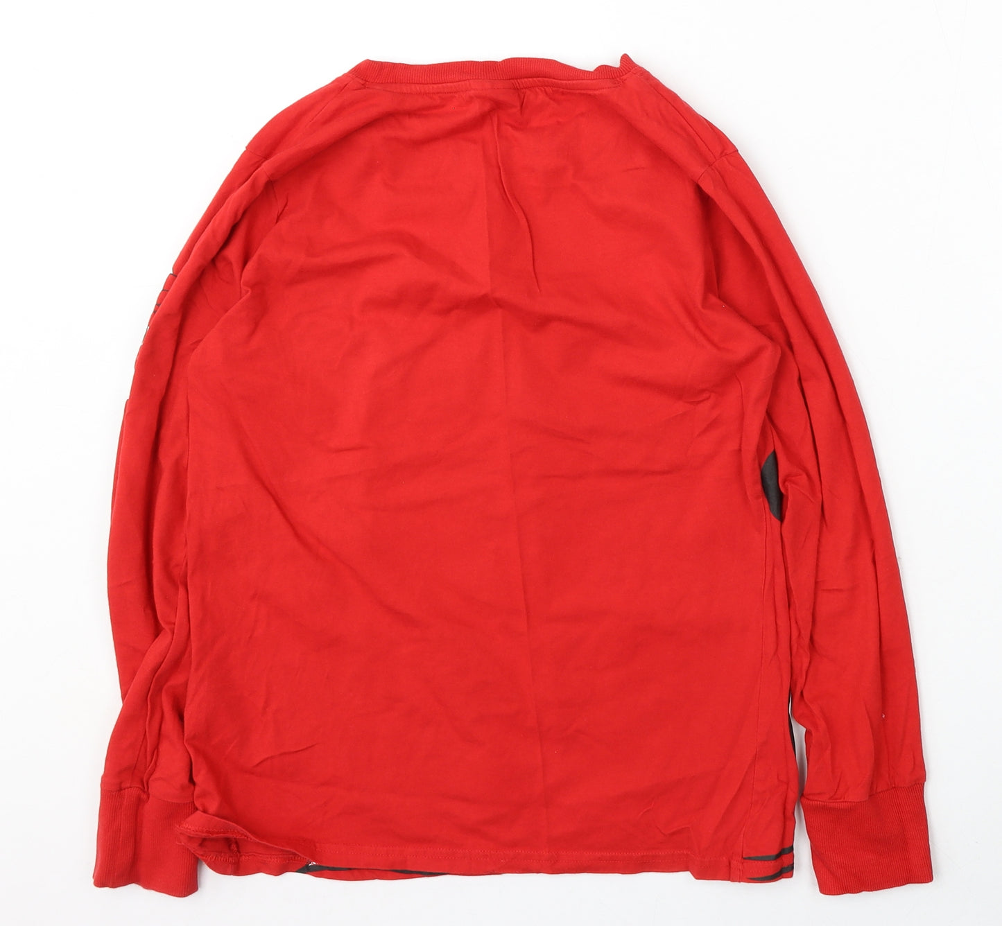 Disney Womens Red  Cotton Basic T-Shirt Size M Round Neck