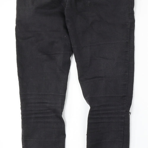 New Look Womens Black  Cotton Skinny Jeans Size 8 L26 in Regular Button