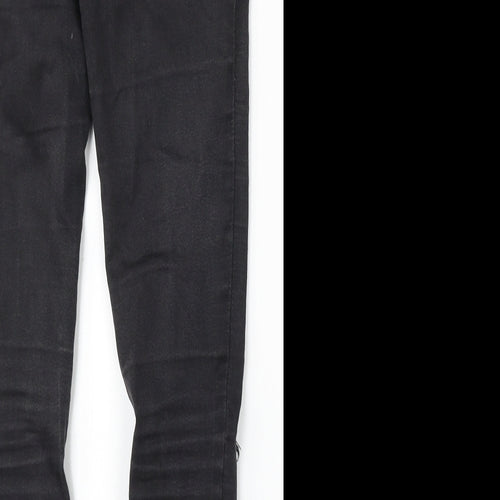 New Look Womens Black  Cotton Skinny Jeans Size 8 L26 in Regular Button