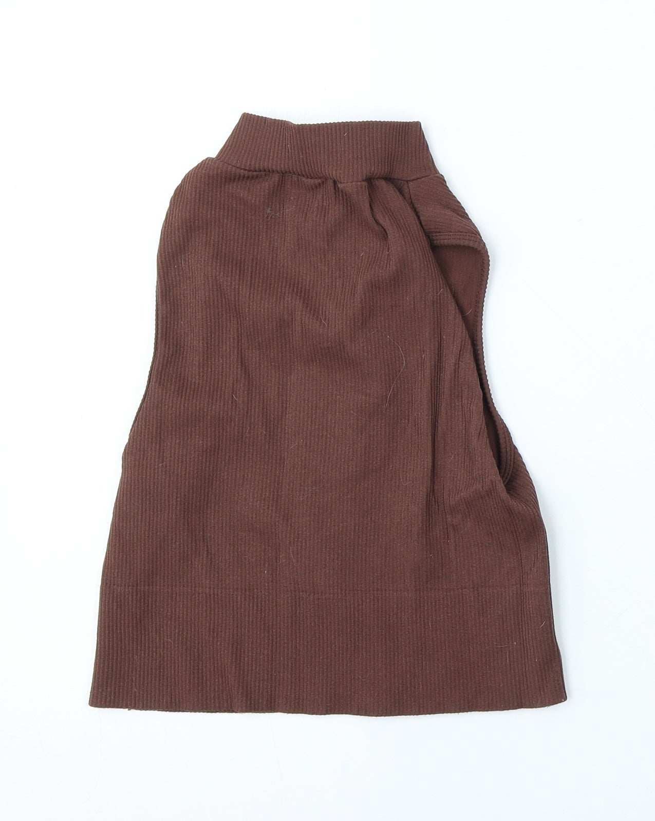 Stradivarius Womens Brown Round Neck  Nylon Vest Jumper Size L