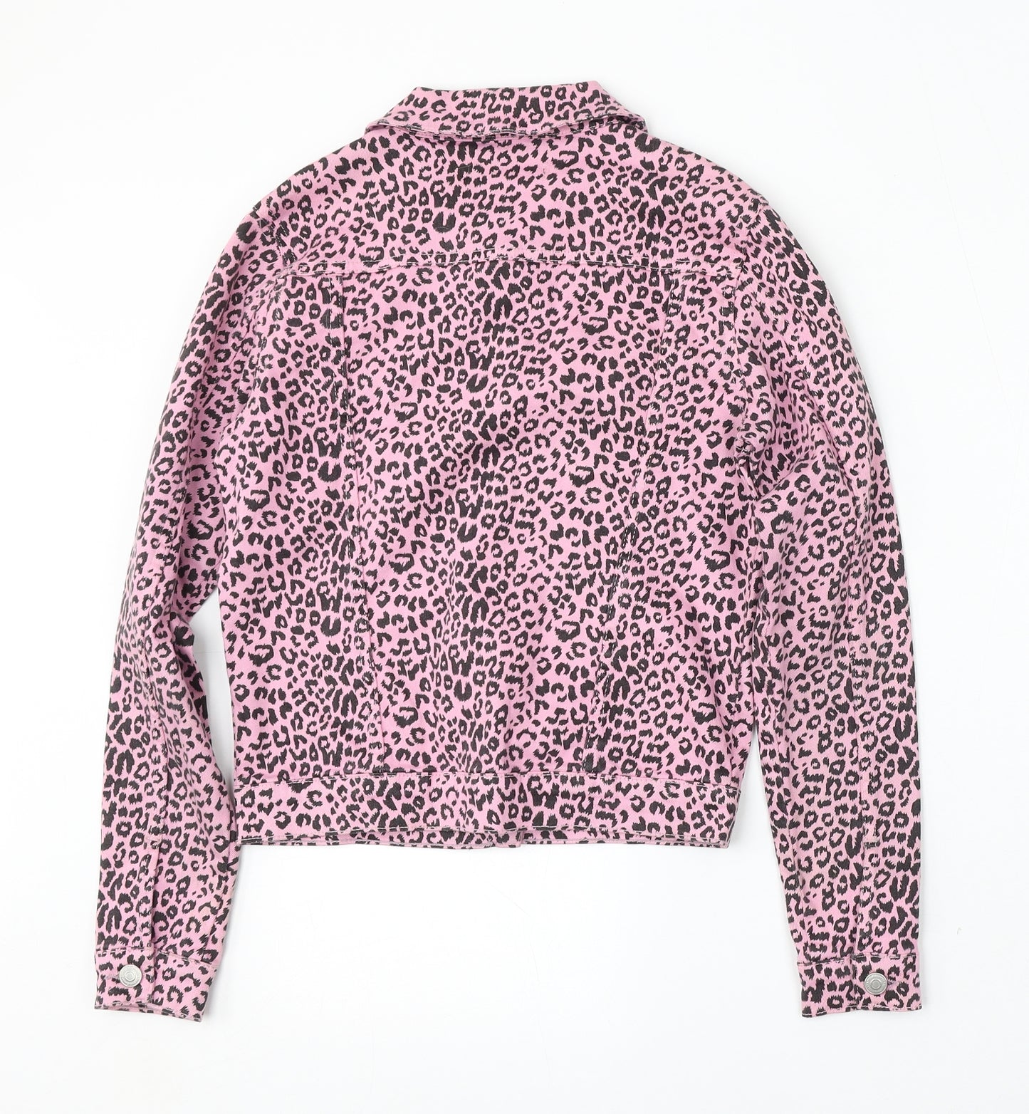 Parisian Womens Pink Animal Print  Jacket  Size 8  Button