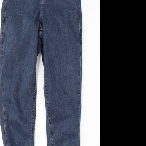 Topshop Womens Blue  Cotton Skinny Jeans Size 26 L32 in Regular