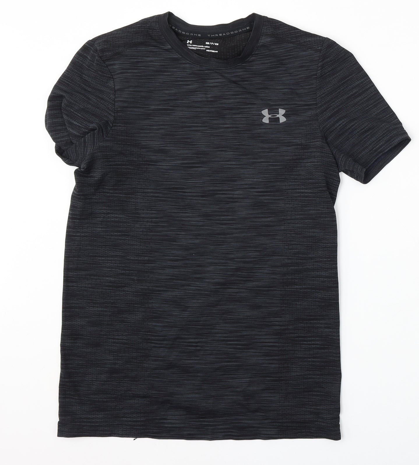 Under armour Mens Grey  Polyester  T-Shirt Size S Round Neck