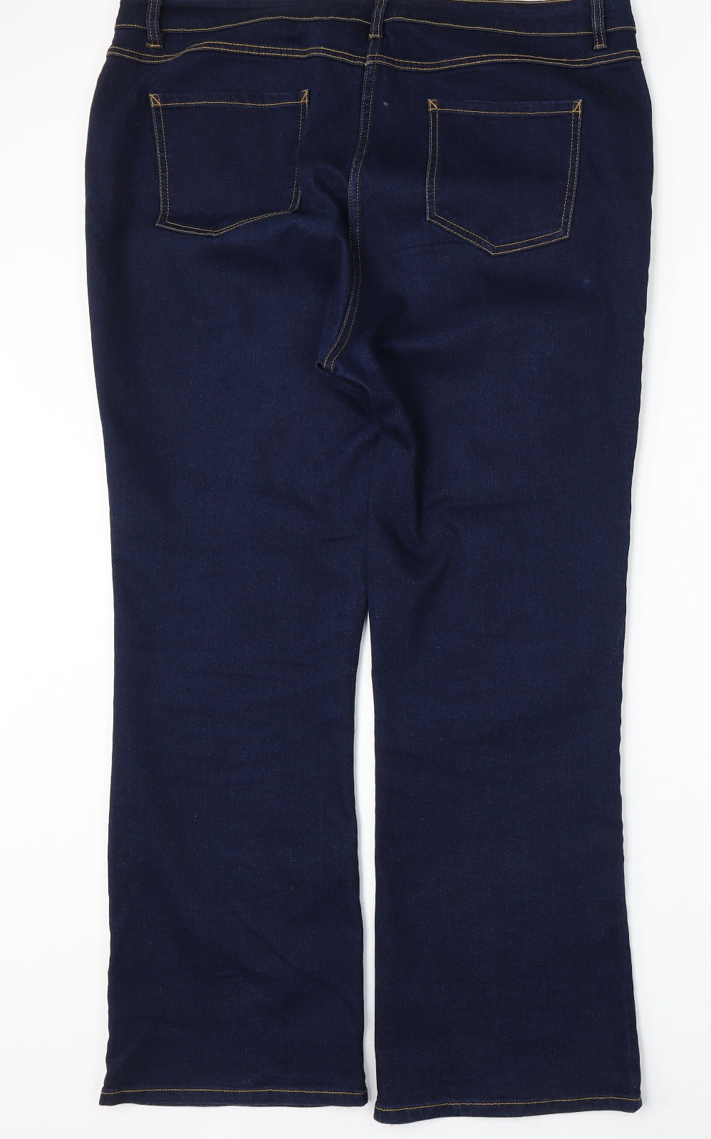 Papaya Womens Blue  Cotton Bootcut Jeans Size 20 L29 in Regular Button