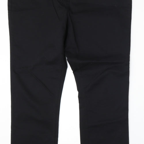 BHS Womens Black  Cotton Straight Jeans Size 20 L29 in Regular Button