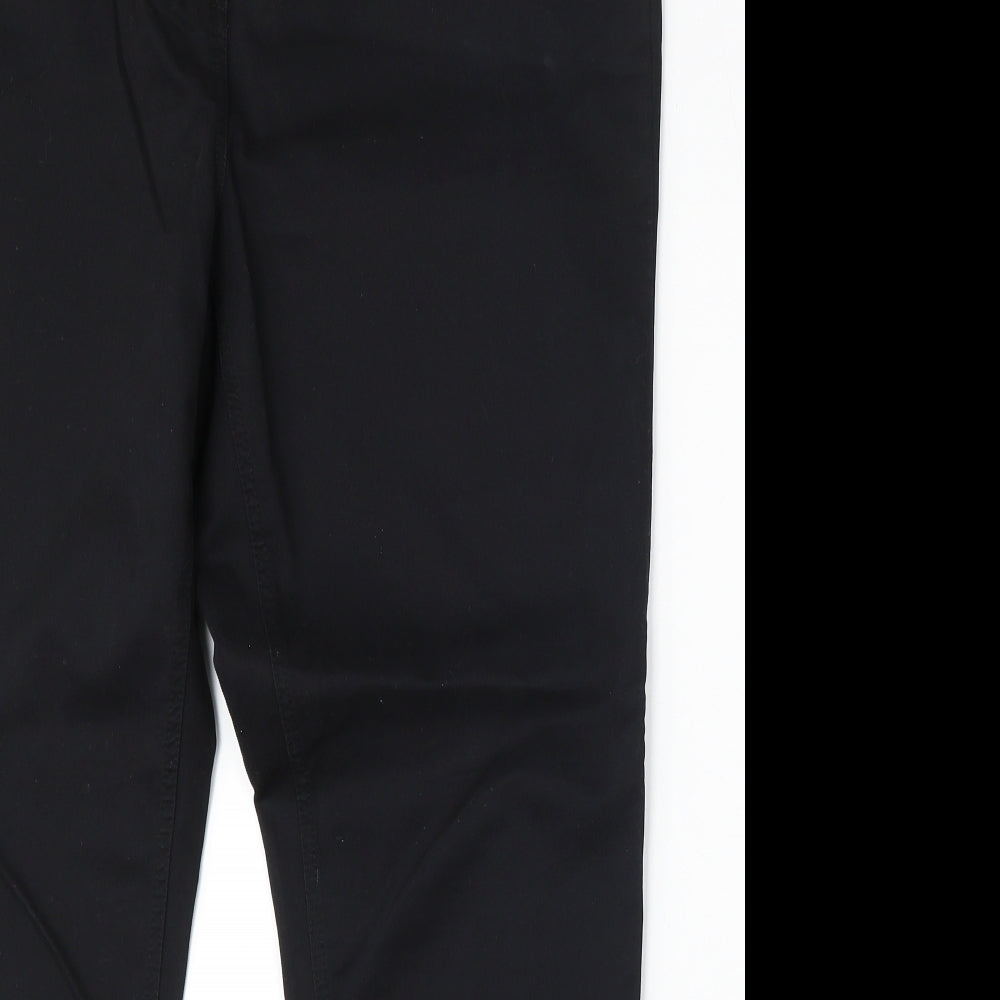 BHS Womens Black  Cotton Straight Jeans Size 20 L29 in Regular Button