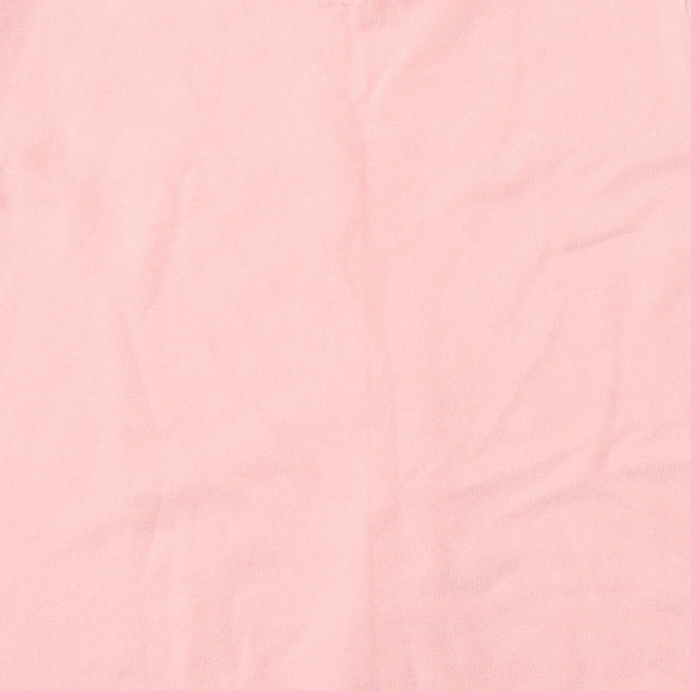 Bonmarché Womens Pink Round Neck Striped Viscose Pullover Jumper Size 20