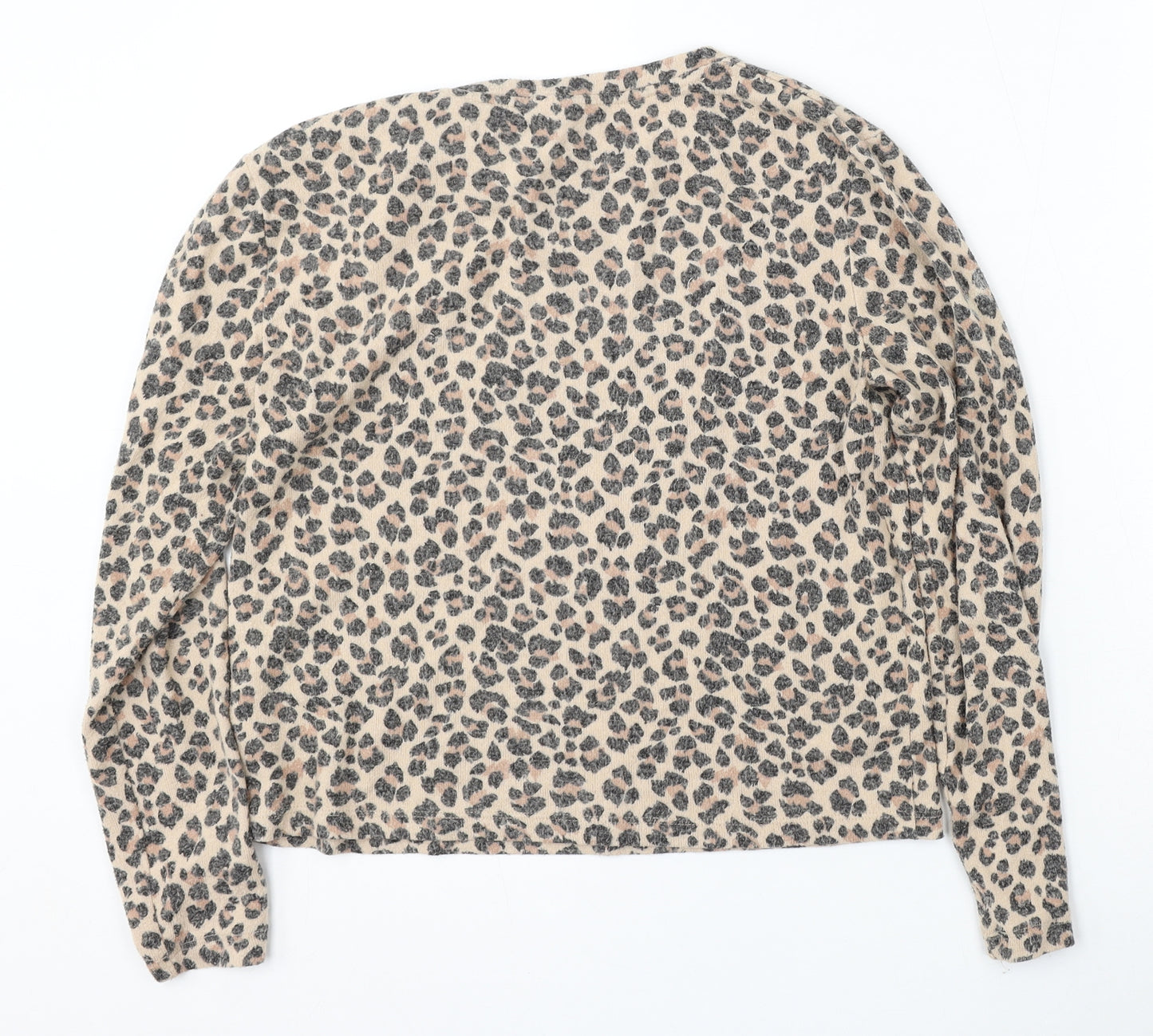 Divided by H&M Womens Multicoloured Round Neck Animal Print Viscose Pullover Jumper Size S