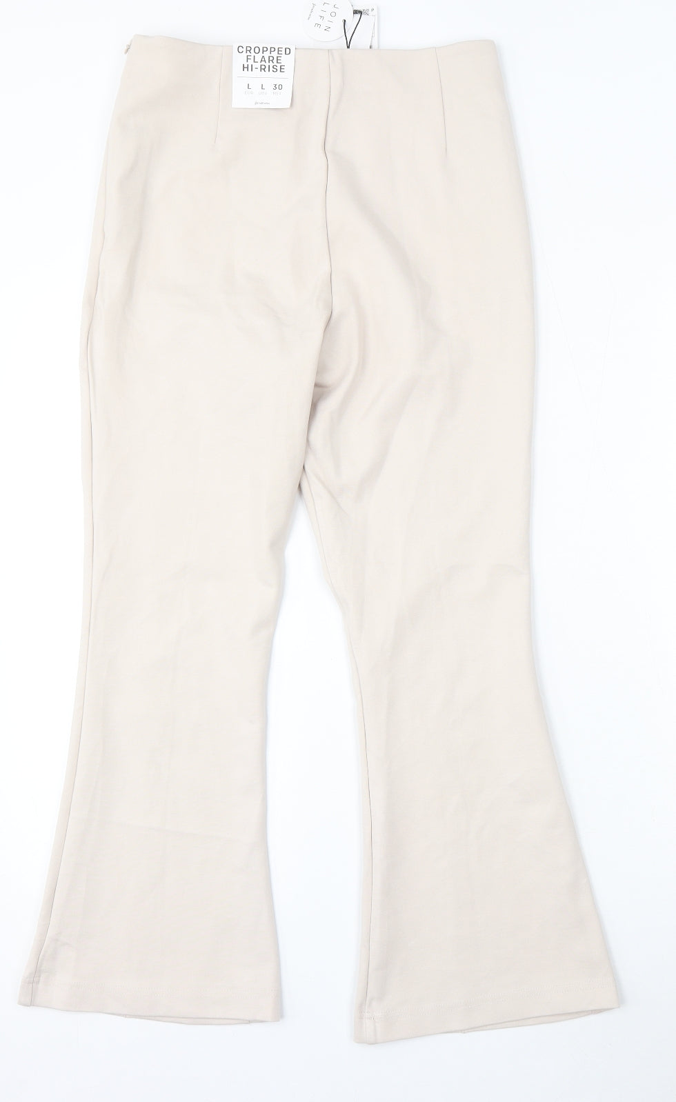 Stradivarius Womens Beige  Viscose Flared Jeans Size L L26 in Regular