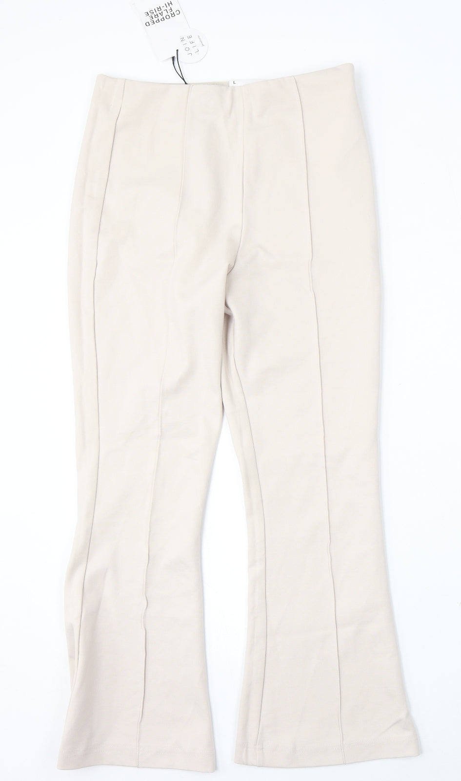 Stradivarius Womens Beige  Viscose Flared Jeans Size L L26 in Regular