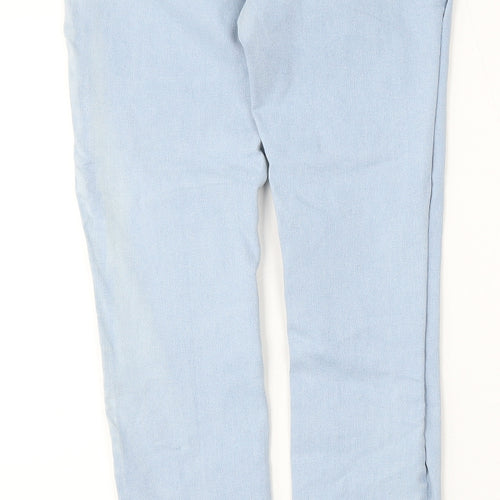 Denim & Co. Womens Blue  Cotton Skinny Jeans Size 12 L28 in Regular Button
