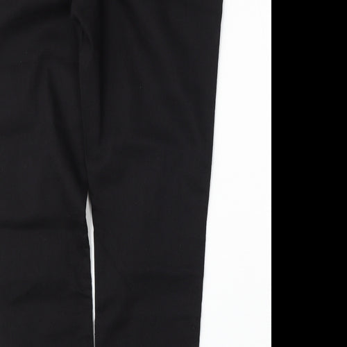 Evans Womens Black  Cotton Straight Jeans Size 22 L32 in Regular Button