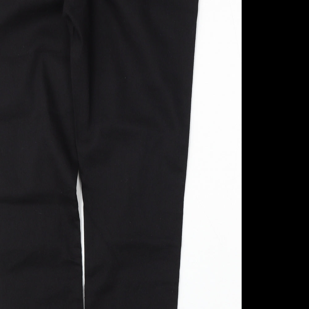 Evans Womens Black  Cotton Straight Jeans Size 22 L32 in Regular Button