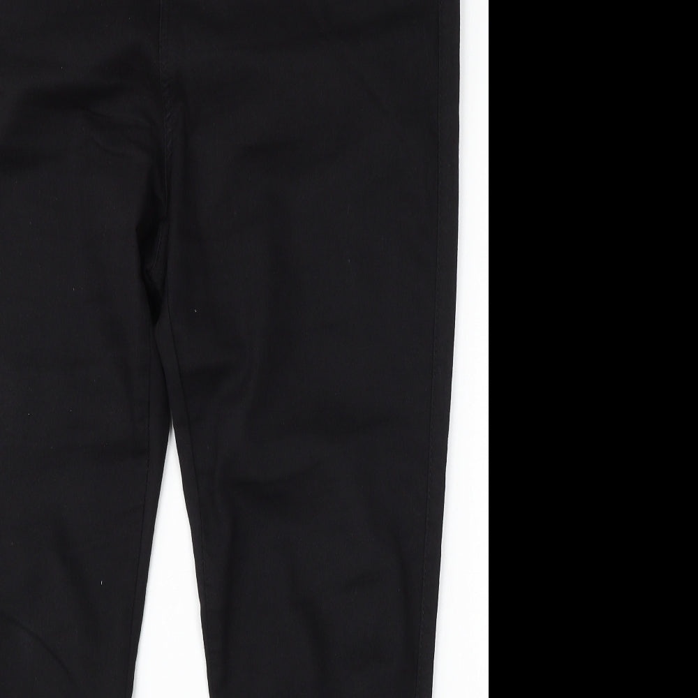 Evans Womens Black  Cotton Straight Jeans Size 22 L32 in Regular Button