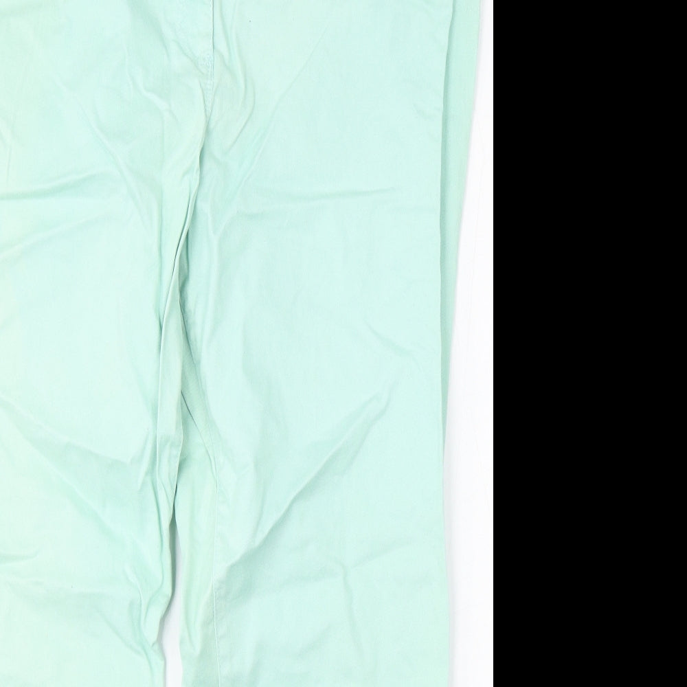 Preworn Womens Green  Cotton Trousers  Size 22 L30 in Regular