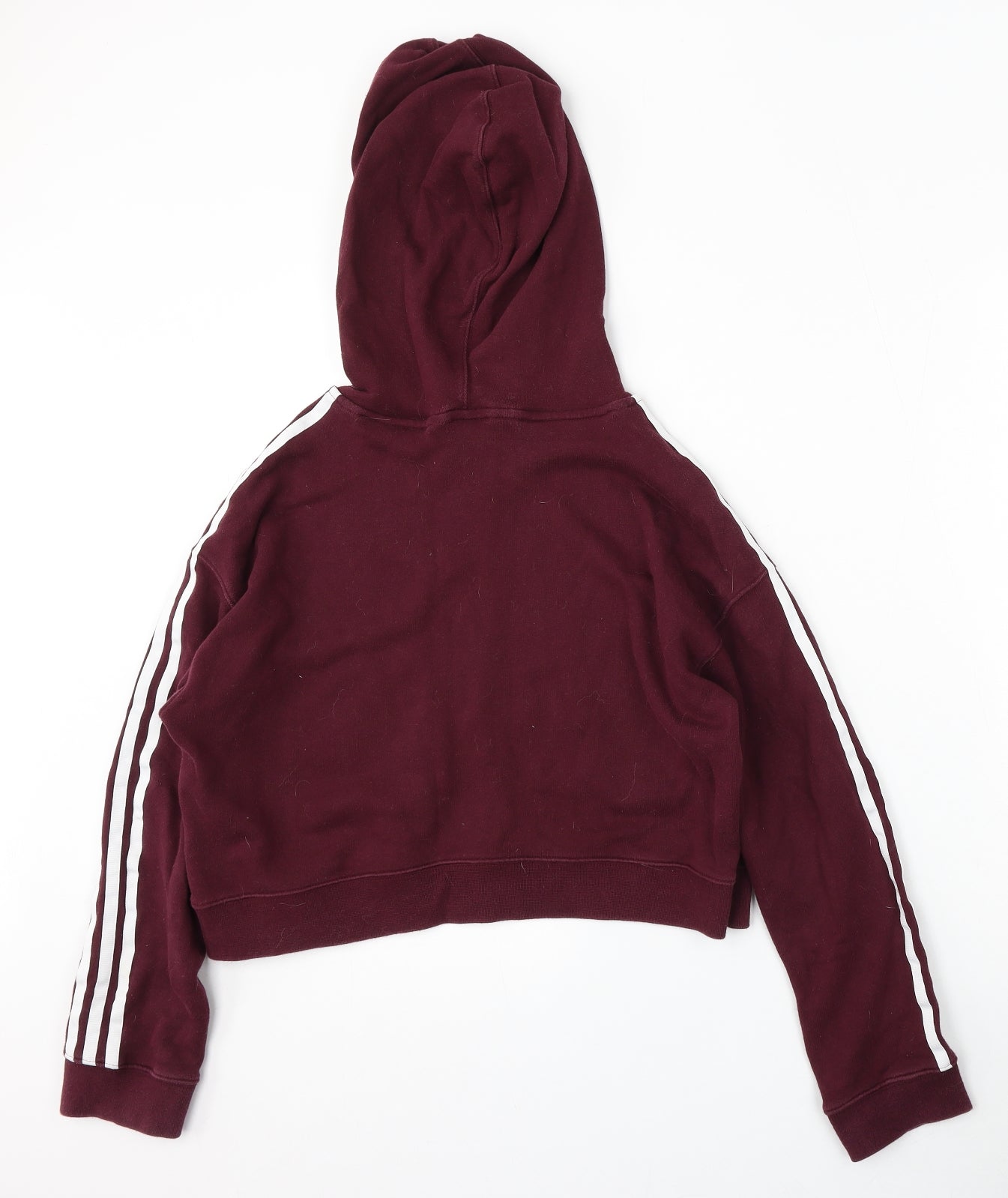 adidas Womens Red  Cotton Pullover Hoodie Size 8