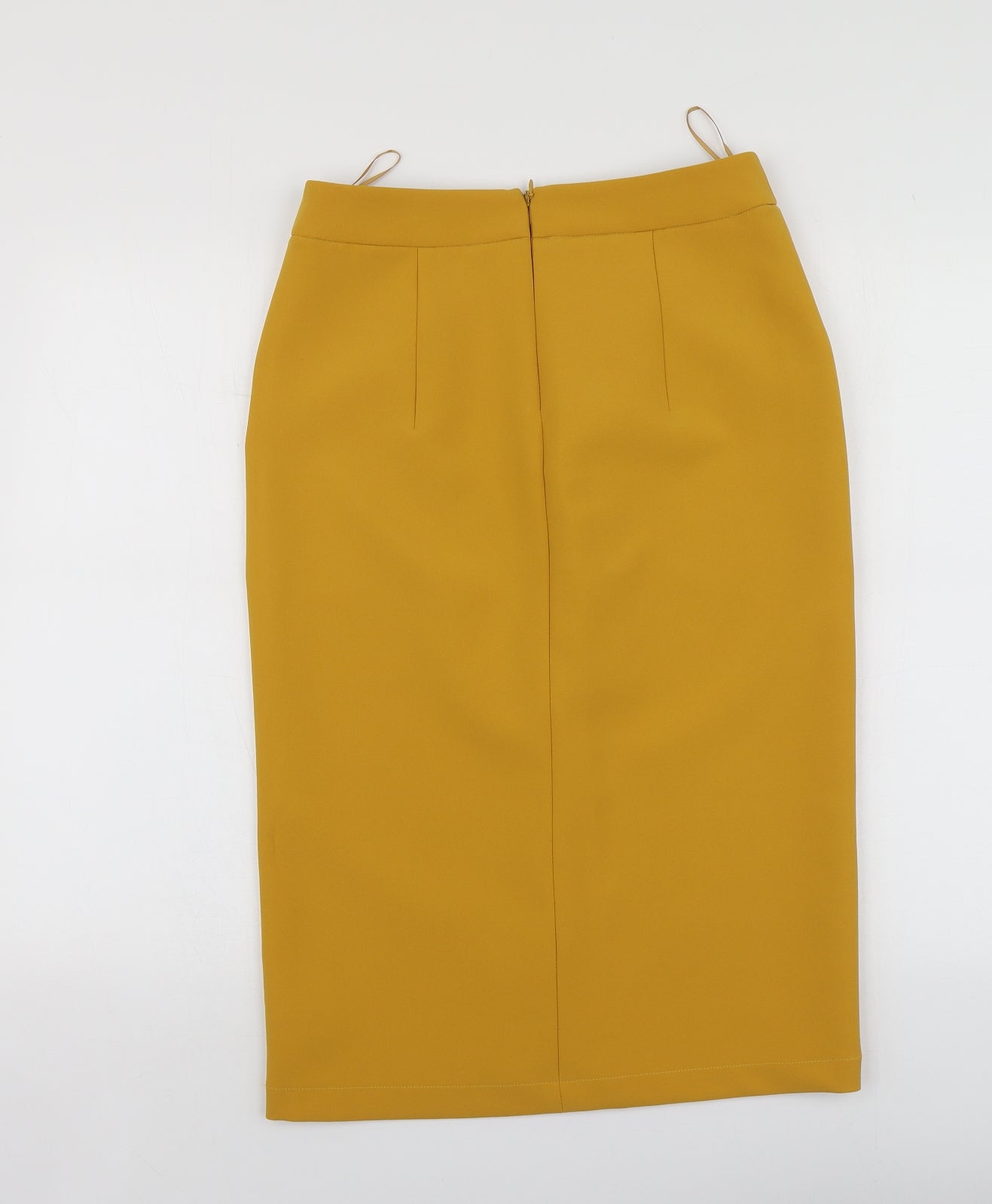 Topshop Womens Yellow  Polyester A-Line Skirt Size 10