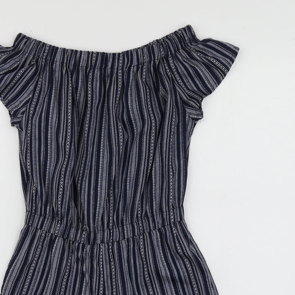 Atmosphere Womens Blue Striped Polyester Shorts One-Piece Size 8