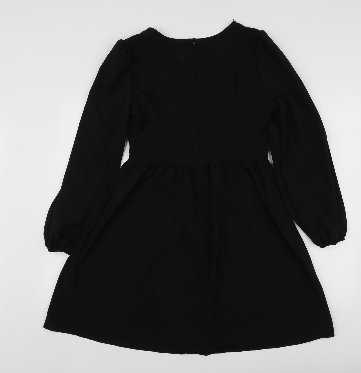 SheIn Womens Black  Polyester Skater Dress  Size S  V-Neck