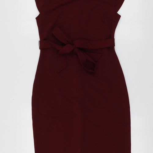 SheIn Womens Red  Polyester A-Line  Size S  Round Neck