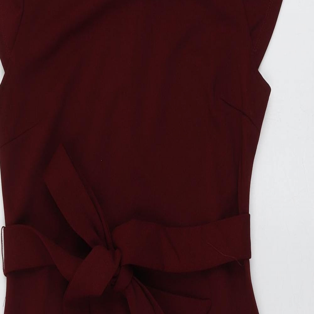 SheIn Womens Red  Polyester A-Line  Size S  Round Neck