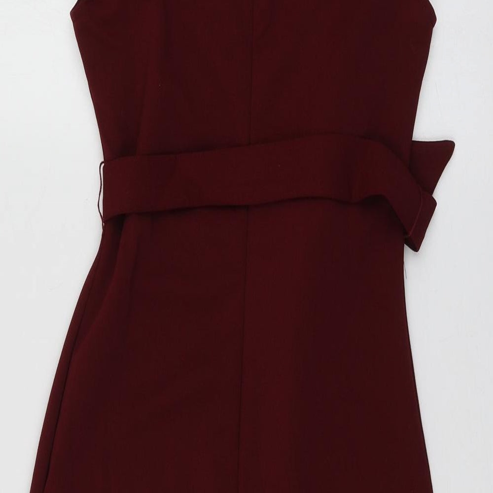 SheIn Womens Red  Polyester A-Line  Size S  Round Neck