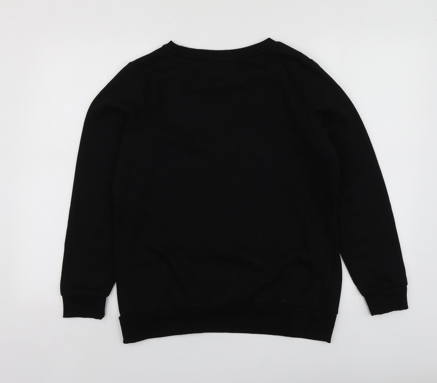 F&F Womens Black Geometric Polyester Pullover Hoodie Size 10