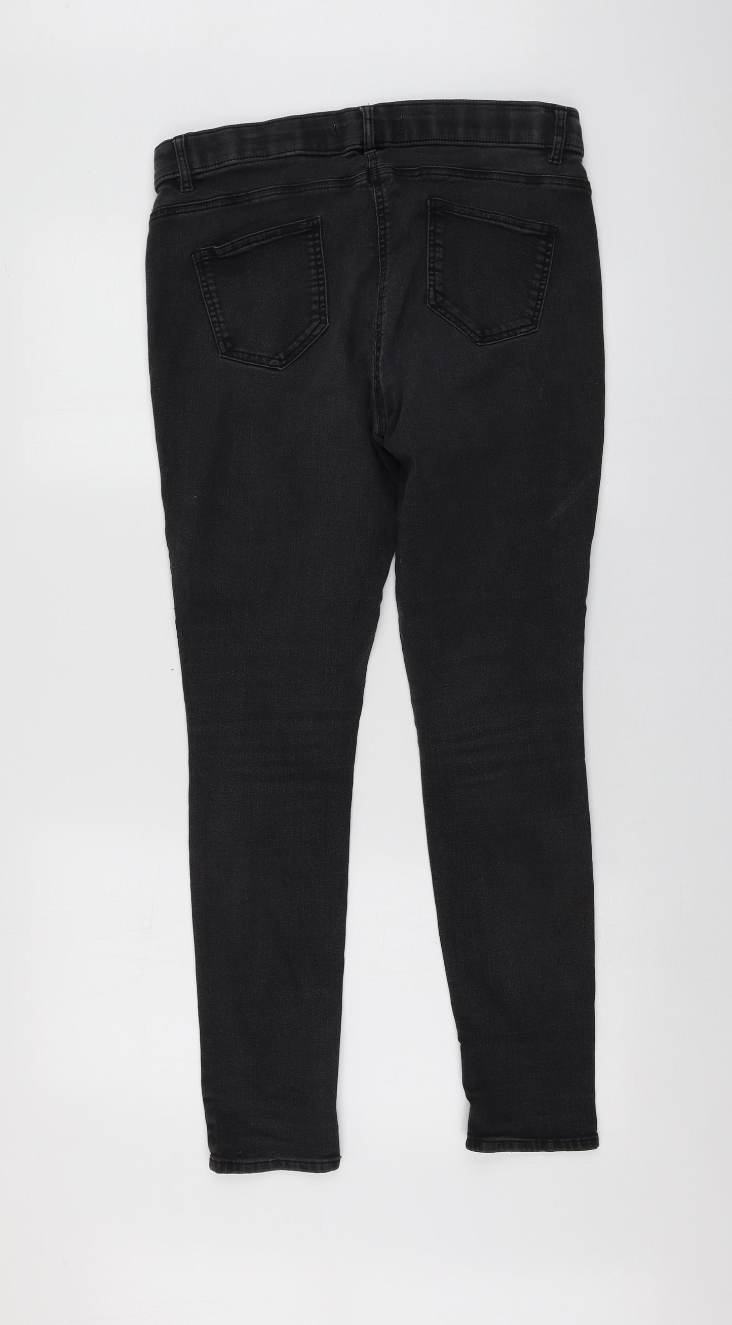 George Womens Grey  Cotton Skinny Jeans Size 14 L27 in Regular