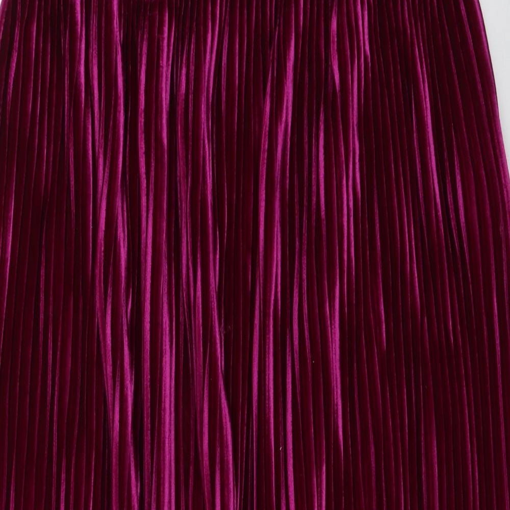 Zara Womens Purple  Polyester Skater Skirt Size L