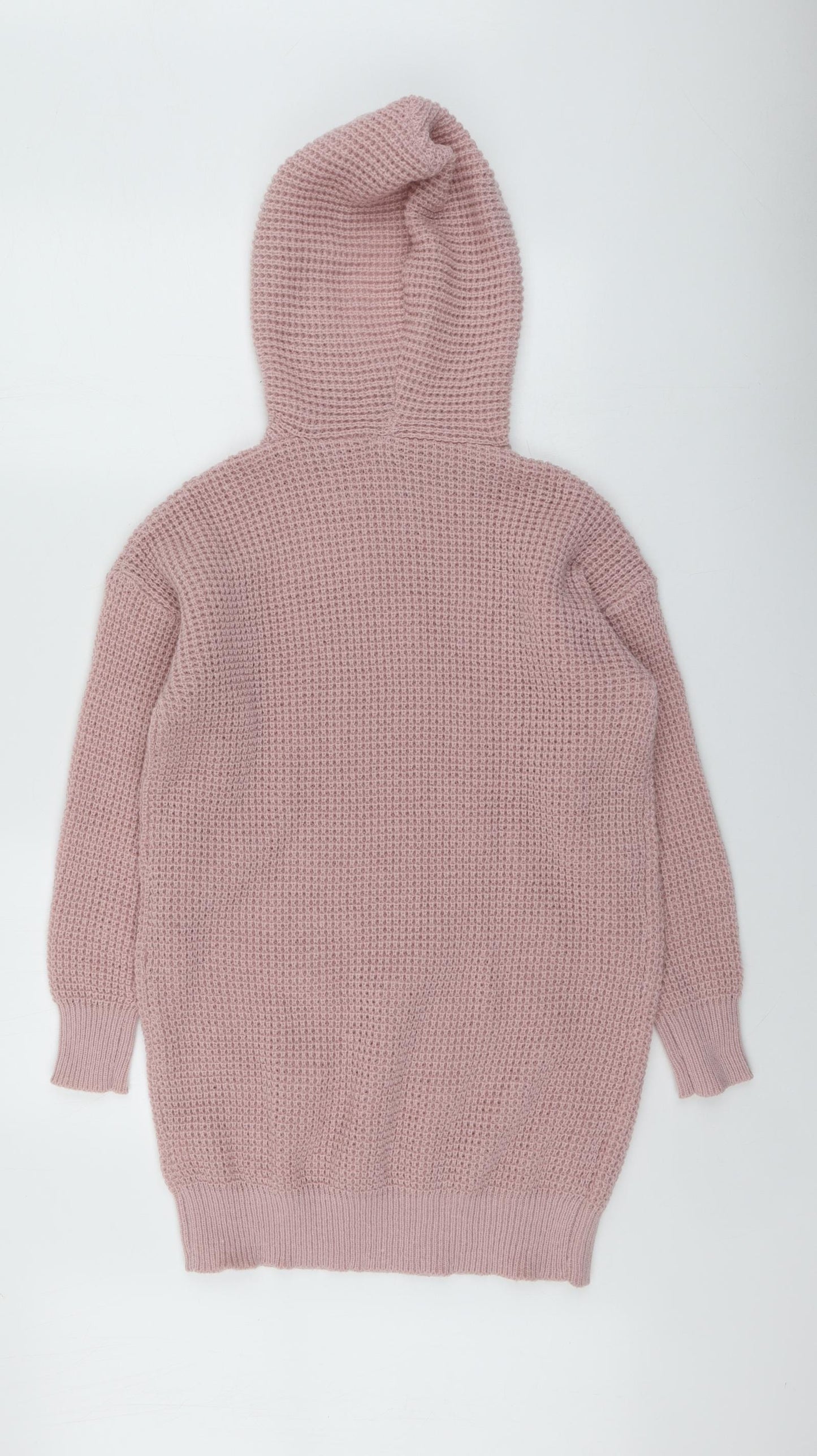 SheIn Womens Pink Round Neck  Polyester Pullover Jumper Size S