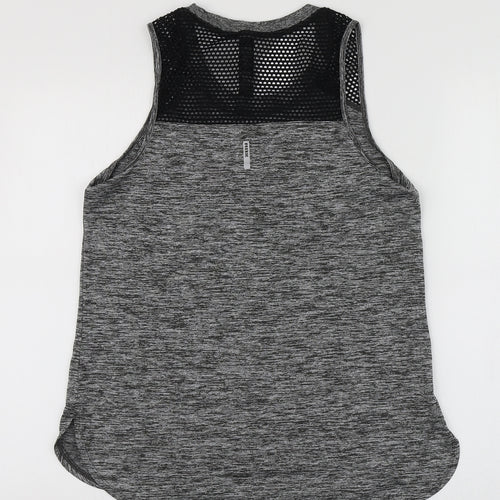 RBX Womens Grey  Polyester Basic T-Shirt Size M Round Neck
