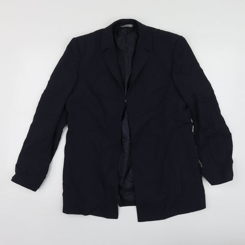 M&S Womens Blue  Polyester Jacket Suit Jacket Size L
