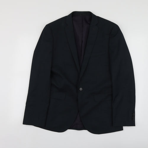 Taylor & Wright Mens Blue  Polyester Jacket Suit Jacket Size 40