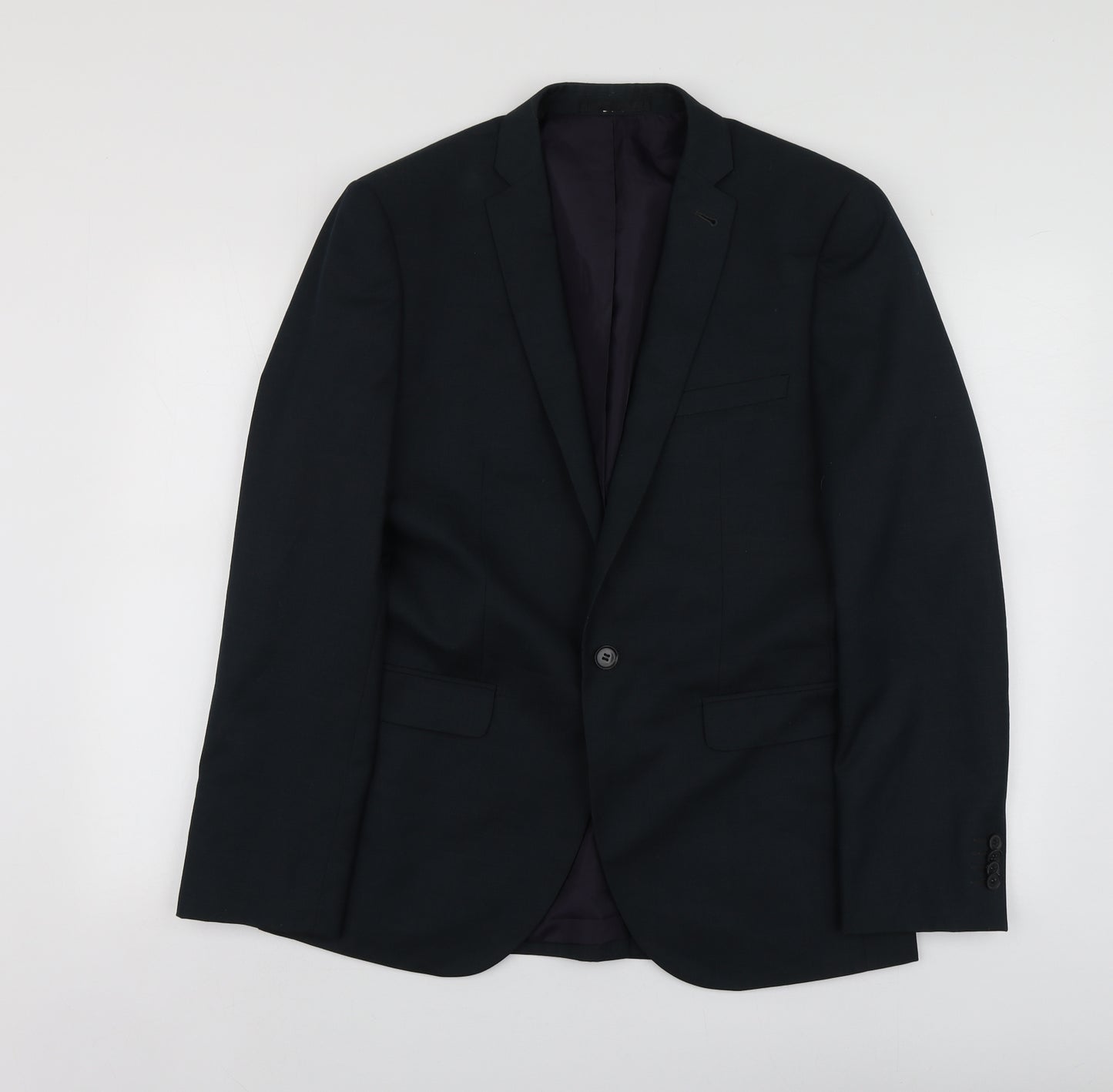Taylor & Wright Mens Blue  Polyester Jacket Suit Jacket Size 40