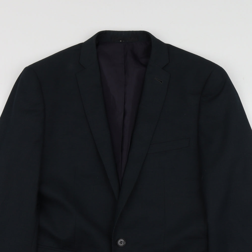 Taylor & Wright Mens Blue  Polyester Jacket Suit Jacket Size 40