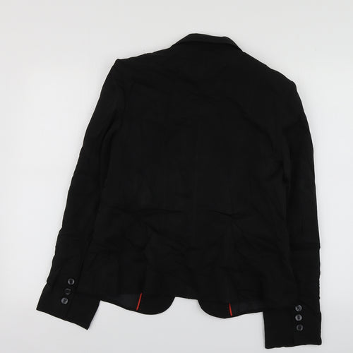 South Womens Black  Polyester Jacket Suit Jacket Size 14