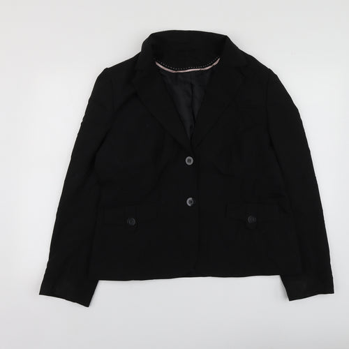 Dorothy Perkins Womens Black  Polyester Jacket Suit Jacket Size 10
