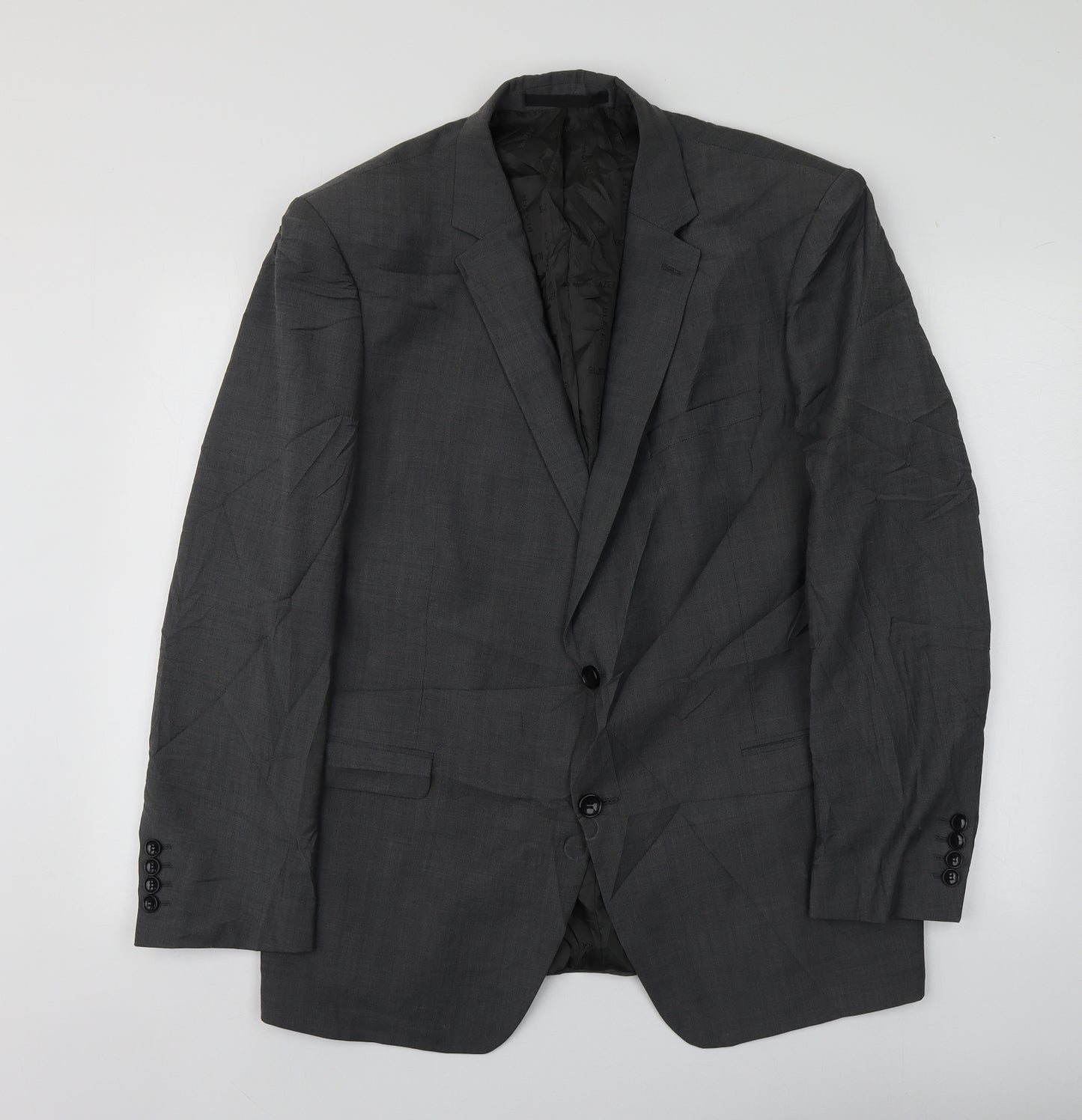 Blazer Mens Grey  Polyester Jacket Suit Jacket Size M