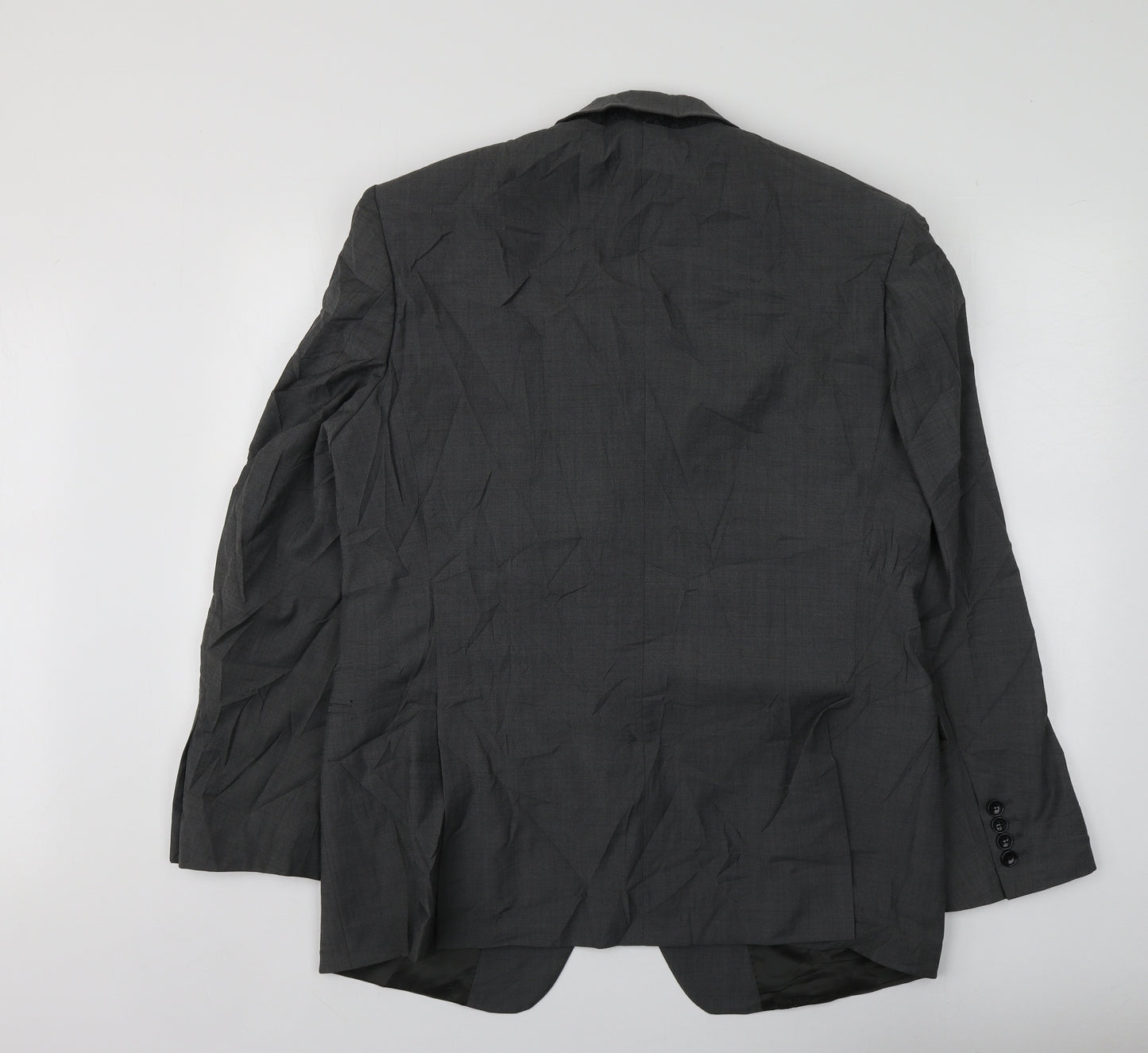 Blazer Mens Grey  Polyester Jacket Suit Jacket Size M