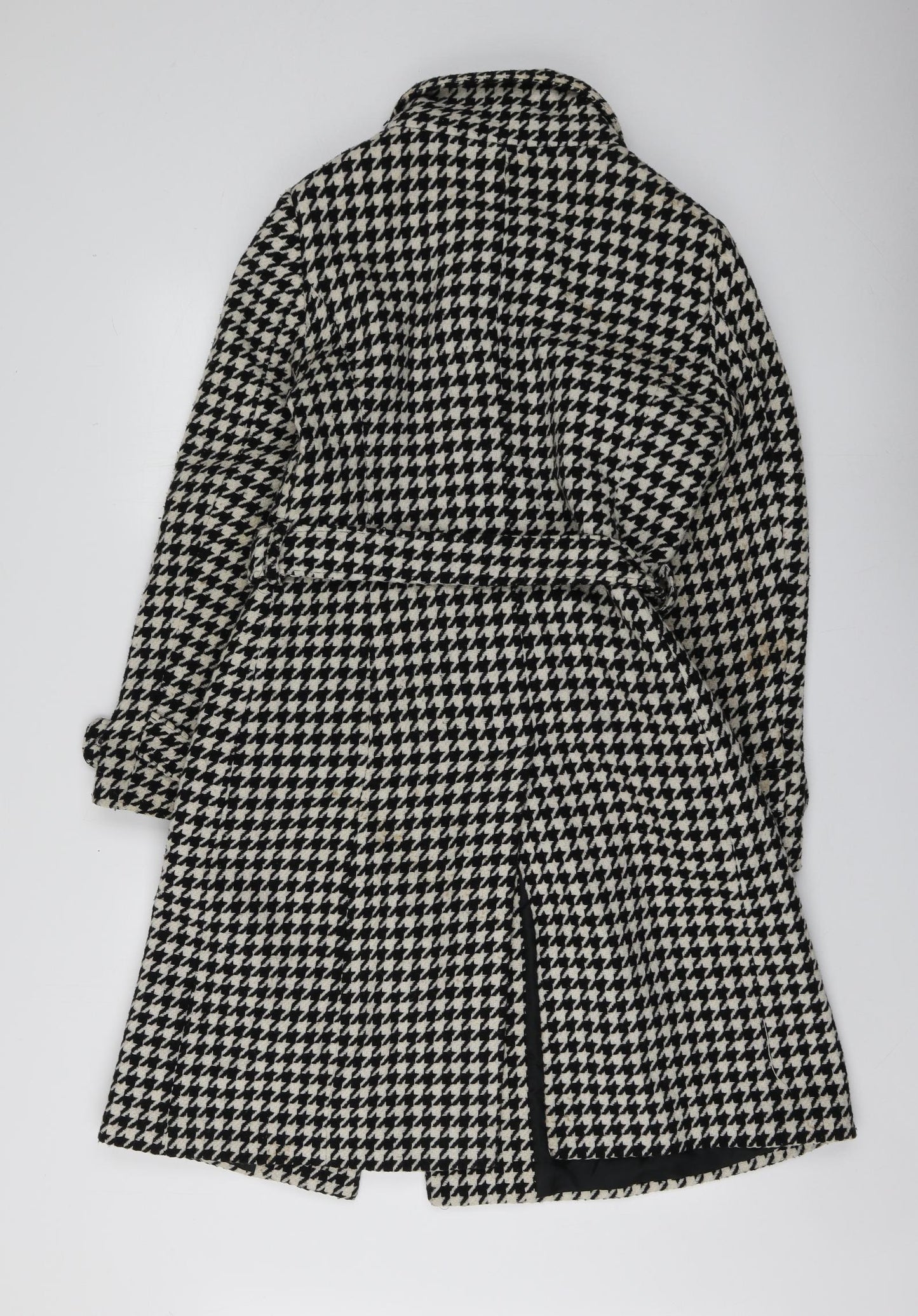 Principles Womens Black Herringbone  Pea Coat Coat Size 12