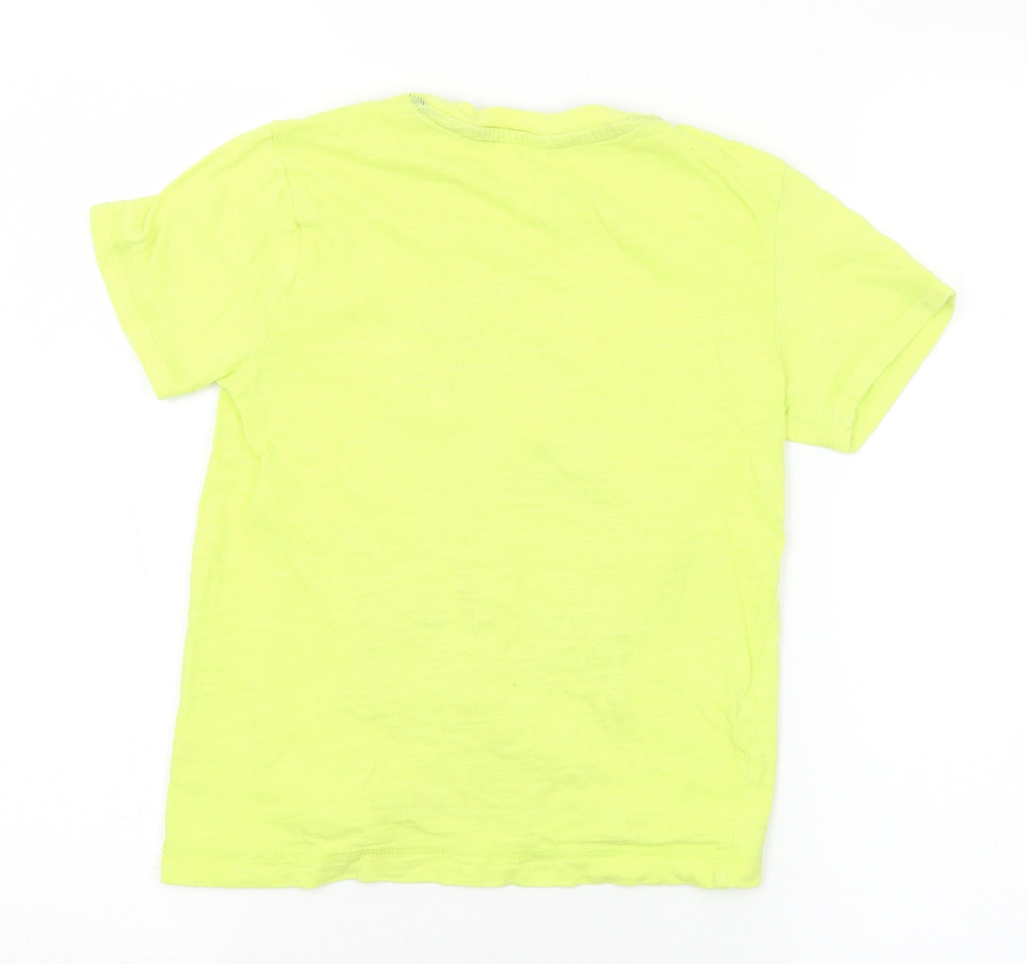 Gymboree Boys Yellow  Cotton Basic T-Shirt Size 6 Years Crew Neck