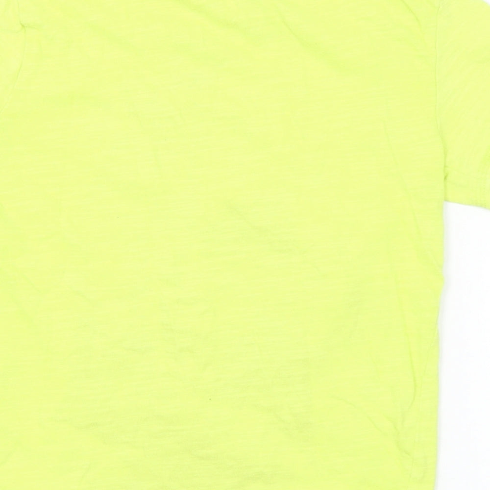 Gymboree Boys Yellow  Cotton Basic T-Shirt Size 6 Years Crew Neck