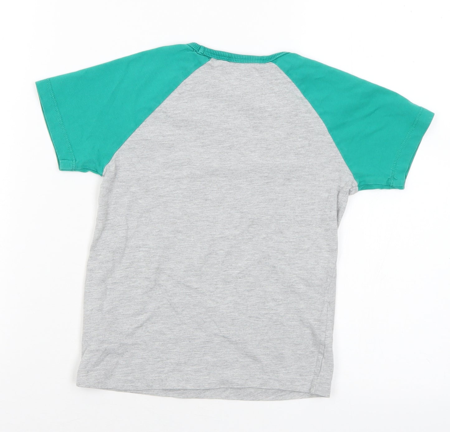 NEXT Boys Grey  Cotton Basic T-Shirt Size 4-5 Years Crew Neck