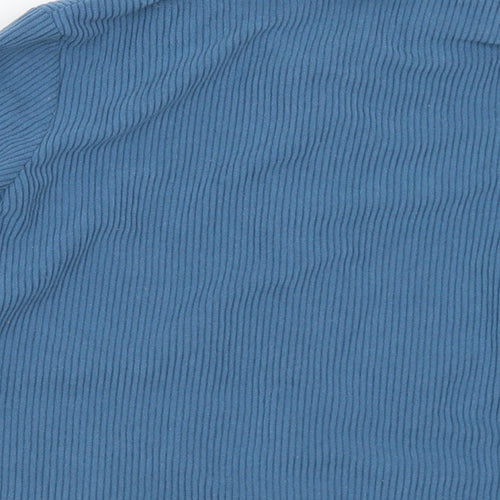 SheIn Boys Blue  Polyester Jersey Button-Up Size 4 Years Collared Button