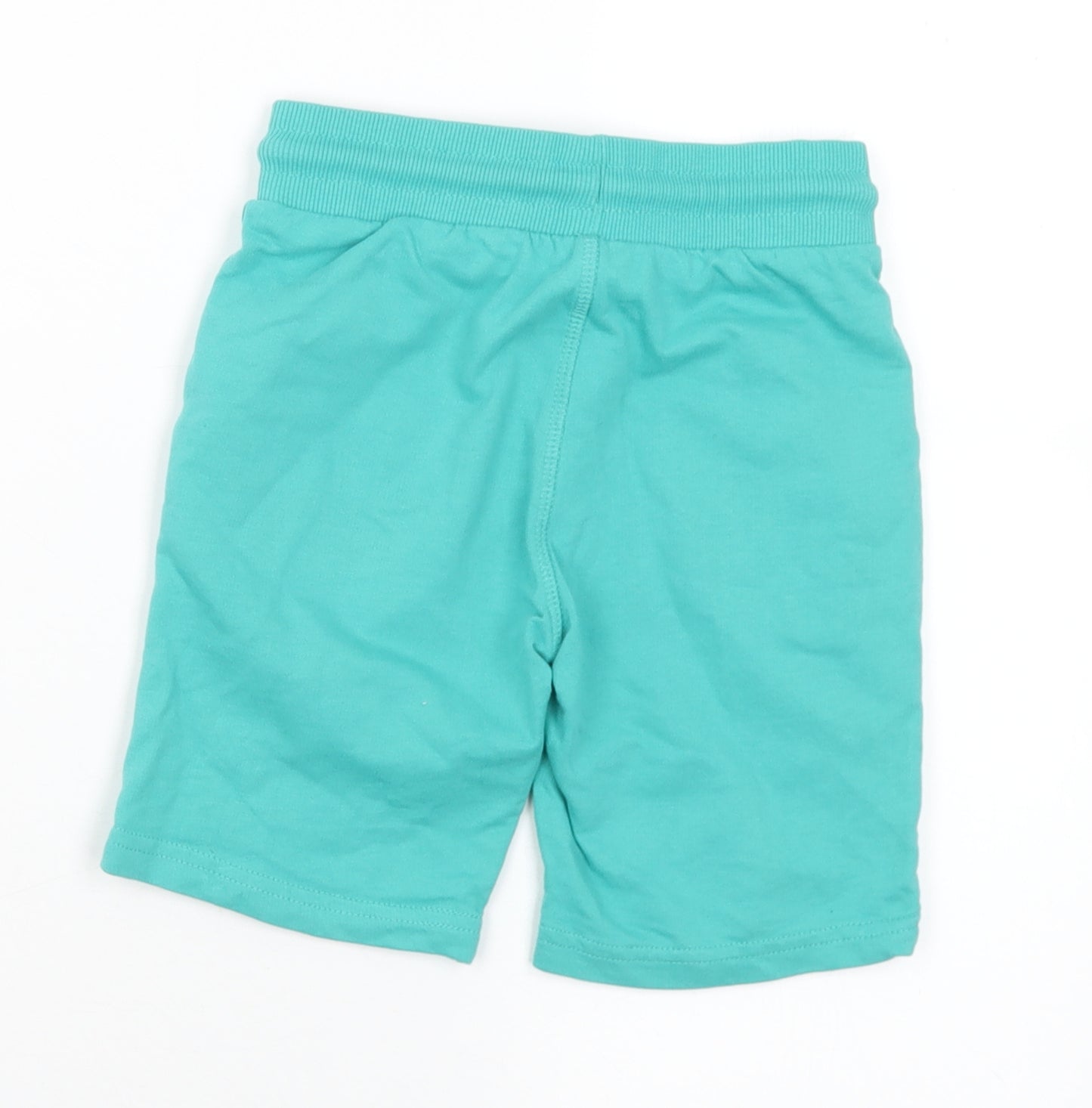 F&F Boys Green  Cotton Sweat Shorts Size 4-5 Years  Regular Drawstring