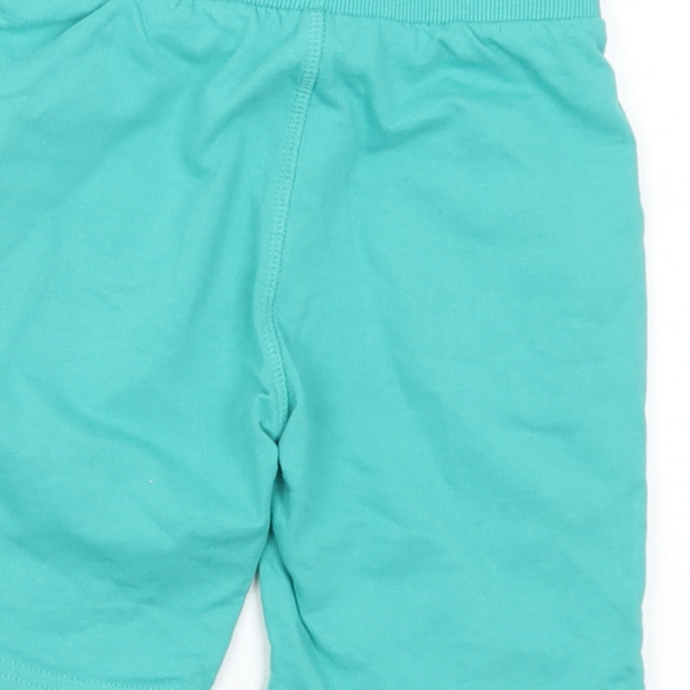 F&F Boys Green  Cotton Sweat Shorts Size 4-5 Years  Regular Drawstring