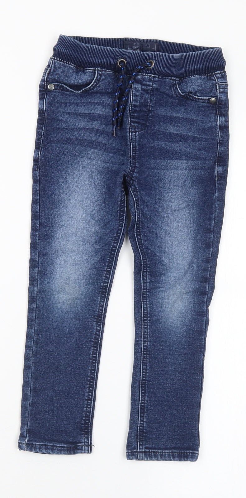 NEXT Boys Blue  Cotton Skinny Jeans Size 5 Years  Regular Drawstring