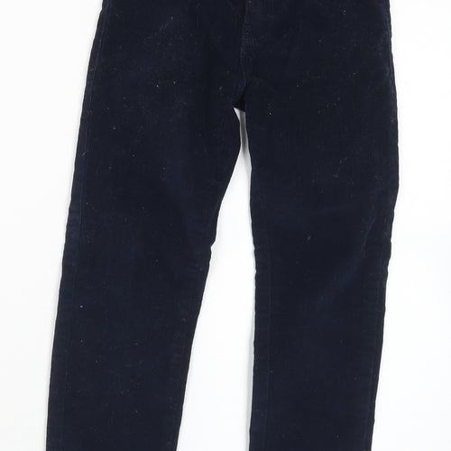 Dunnes Stores Boys Blue  Cotton Chino Trousers Size 5 Years  Regular Button