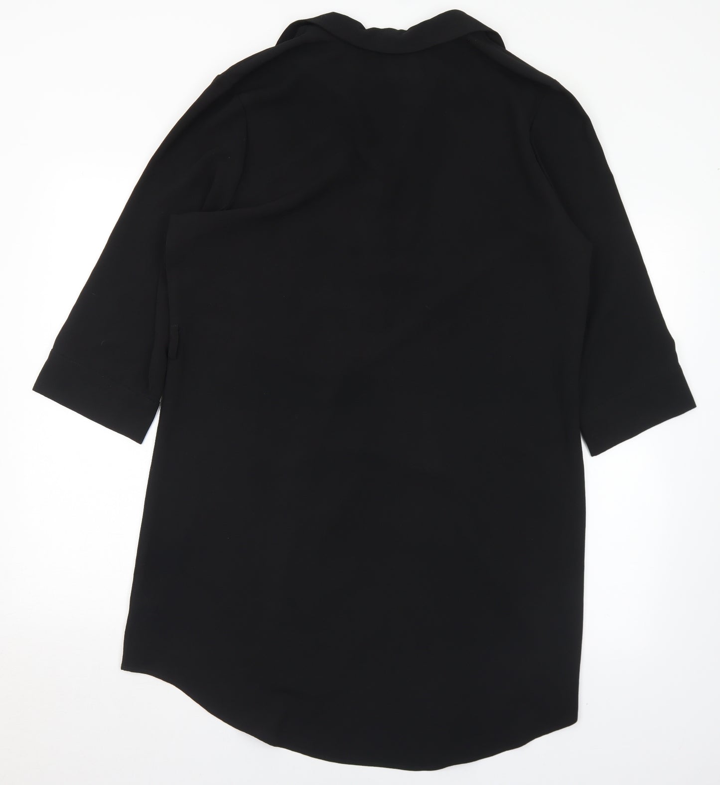 Peacocks Womens Black  Polyester Shirt Dress  Size 16  Collared